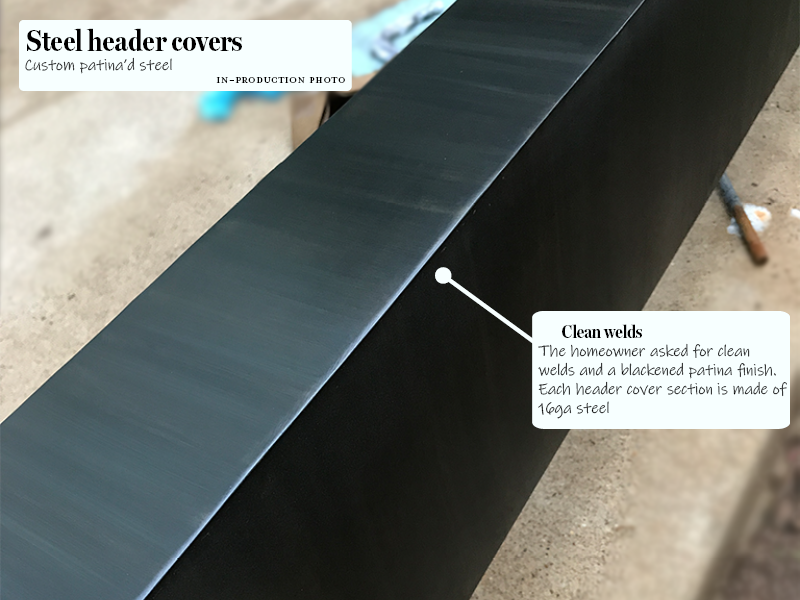 Aberdeen steel header patina detail