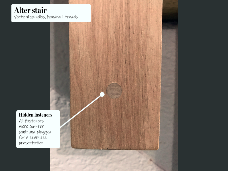 Alder house stair hidden fastener