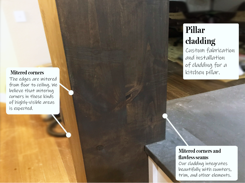 Shady Hollow pillar cladding close