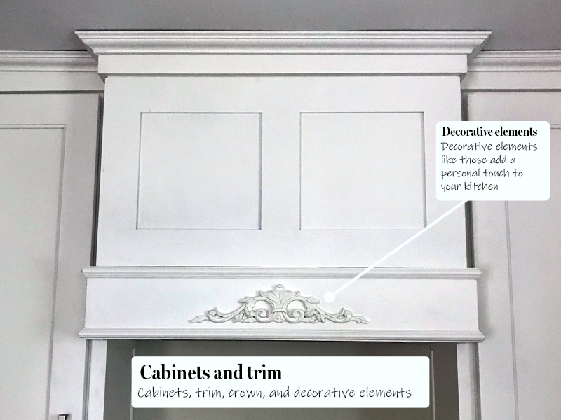 Uptown cabinets upper decoration
