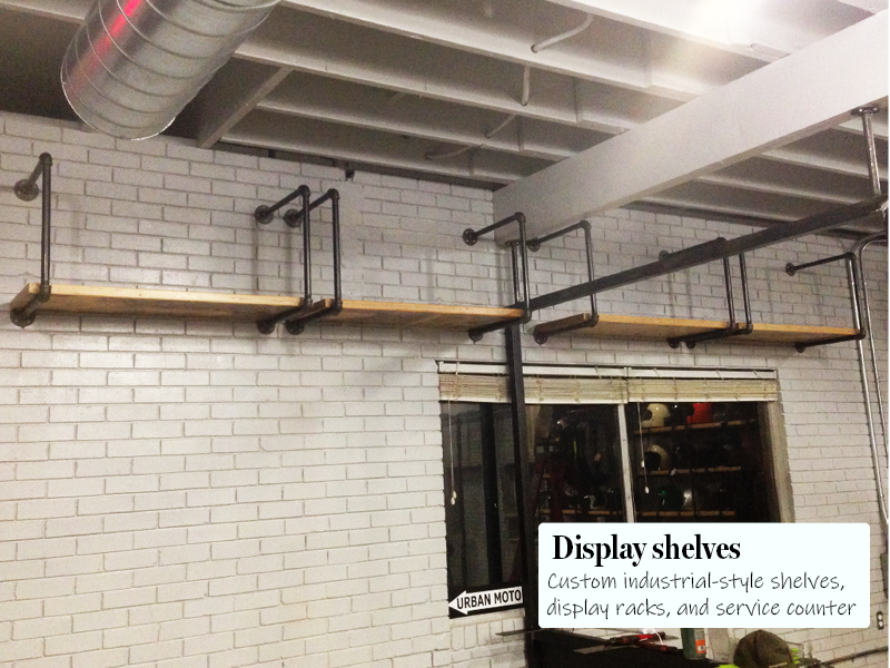 Urban Moto over-window shelf