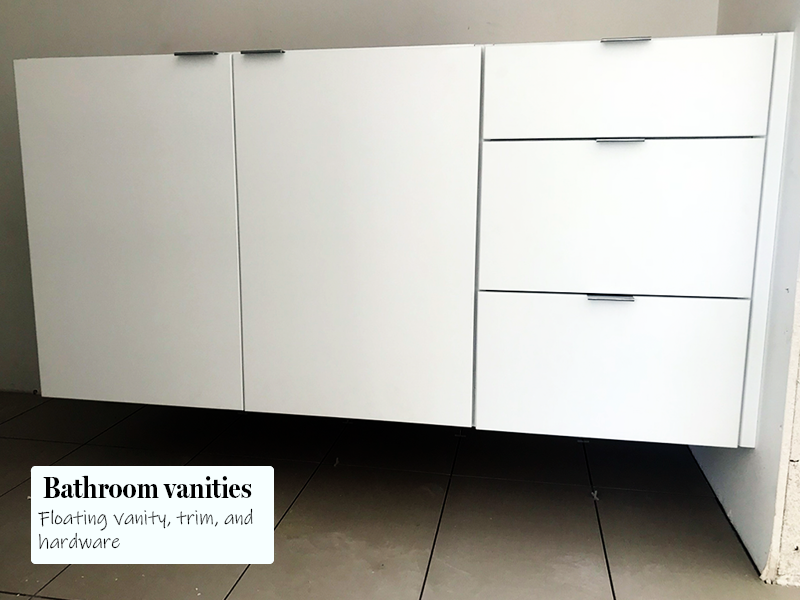 Vertical grain vanity front