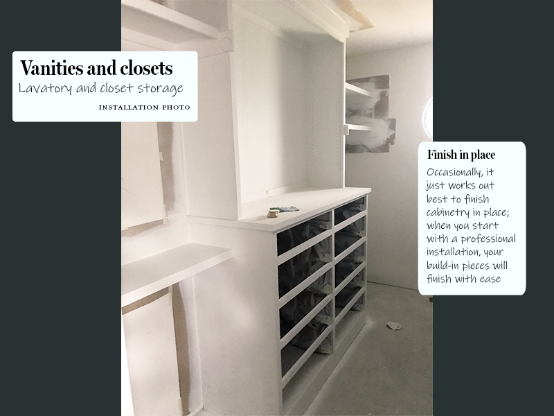 Walnut Creek cabinets closet left